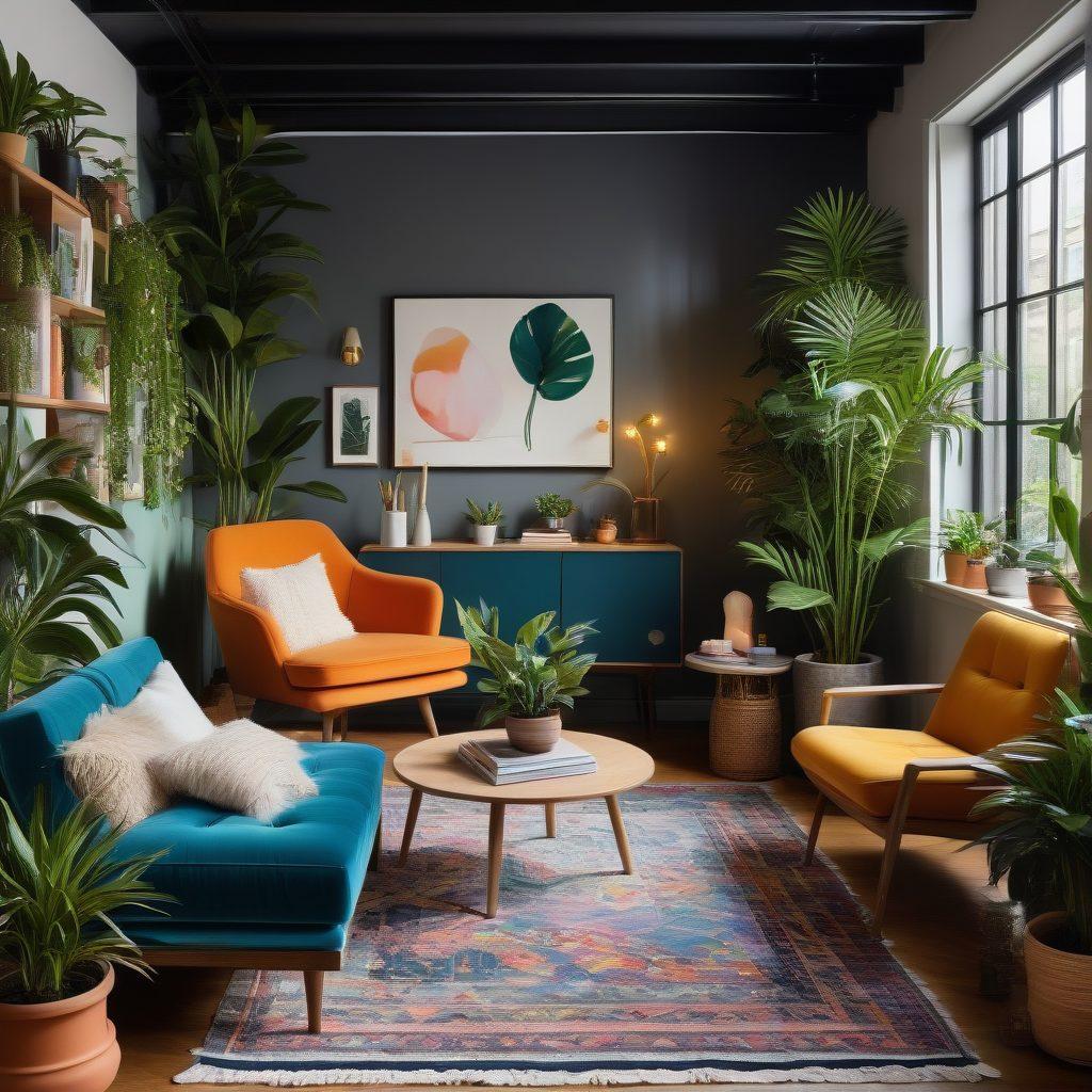 A visually dynamic collage showcasing a variety of rental spaces, including a cozy studio apartment, a spacious family home, and a chic urban loft, each with distinct lifestyle elements like plants, art, and furniture styles. Incorporate diverse individuals enjoying their spaces, reflecting different lifestyles and cultures. Bright, inviting colors to evoke a sense of warmth and comfort. super-realistic. vibrant colors. 3D.